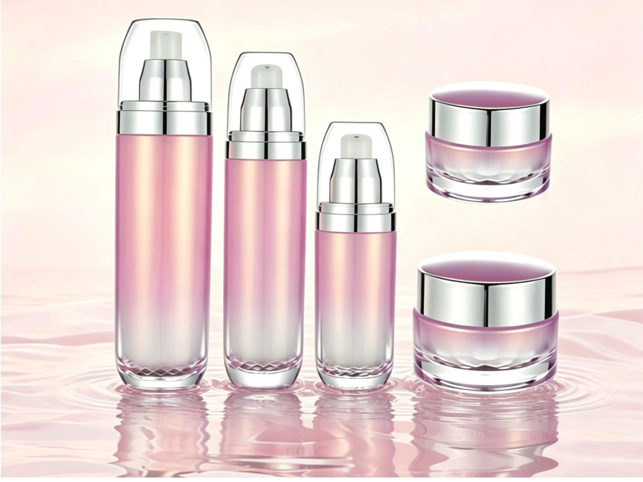 120ml Pink-Gradient Acrylic Set Bottle