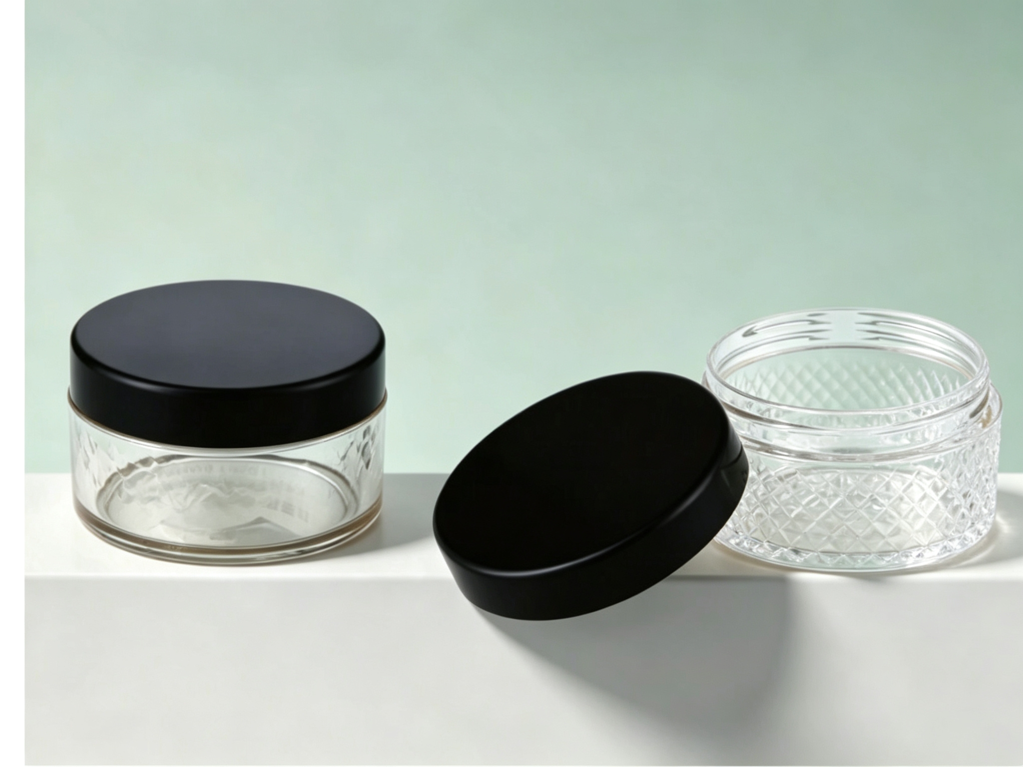 100g PETG Cream Jar (Diamond Texture)
